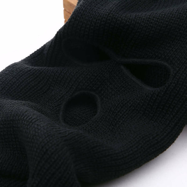 Black 3 Hole Balaclava Ski Mask Windproof Face Cover Neck Warmer