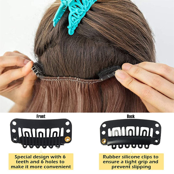 30pcs Brand New Wigs Snap Clips For Hair Extension Weft 32mm All Colours Styling