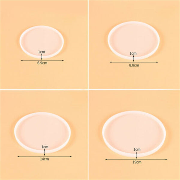 Resin Casting Mold Silicone Jewelry Agate Making Mould Tool Craft Round Coaster