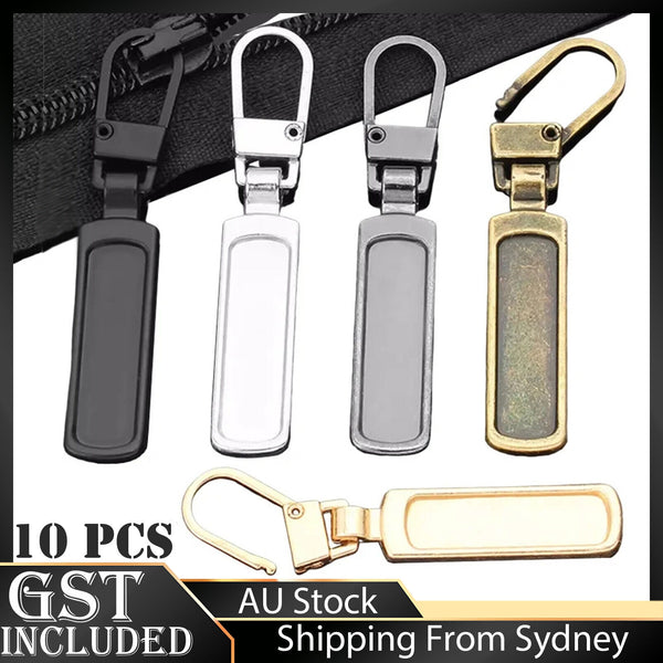 10PCS Replacement Zipper Pull Fixer Slider Puller Zip Head Repair Clothes Craft