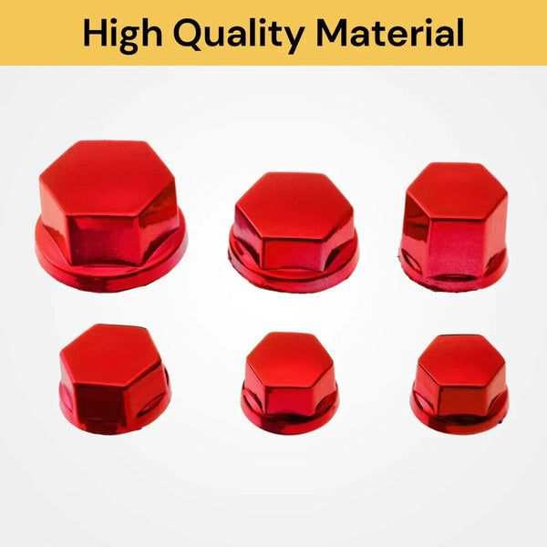 30PCS Wheel Nut Bolt Cover Cap Hub Hexagon Screw Cap Universal Motorcycle Socket