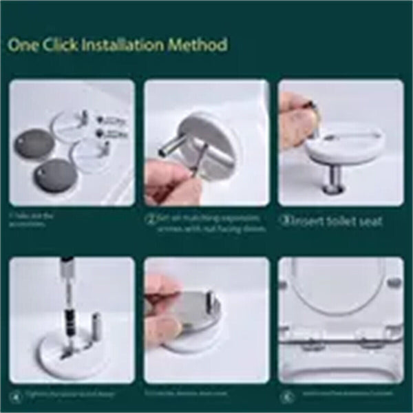 1Pairs Stainless Steel Toilet Lid Hinge Screw Buckle Easy To Install Universal