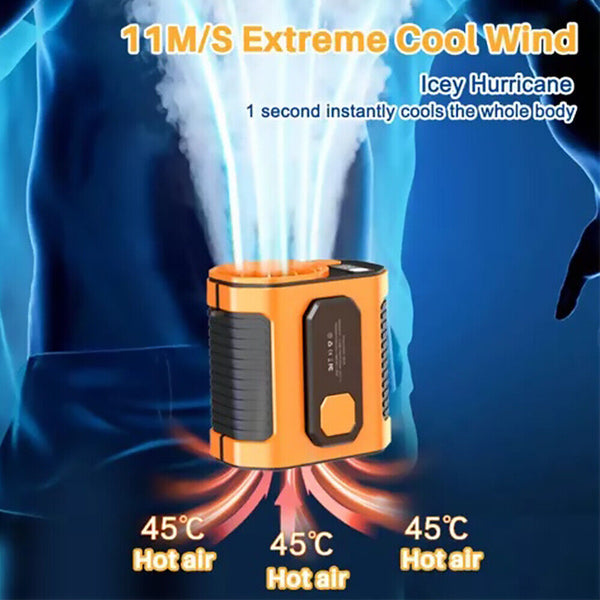 Portable Belt Fan Cooling Outdoor Personal Waist Clip Fans USB Electric Cooler
