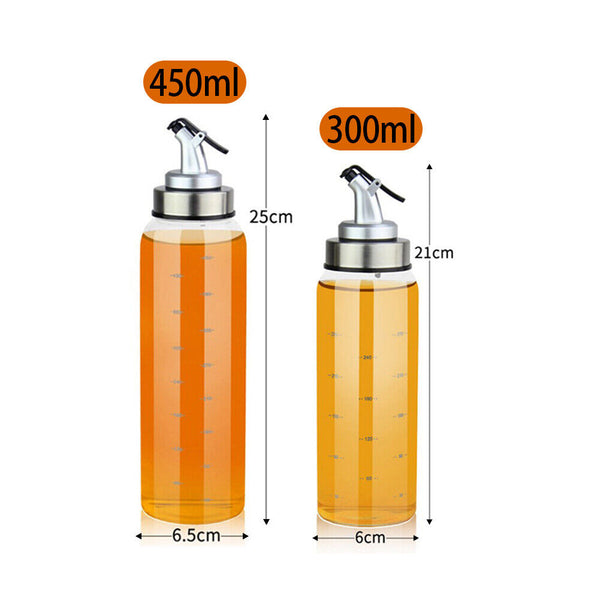300/450ml Olive Oil Vinegar Pourer Dispenser Cooking Glass Bottle Kitchen Tools