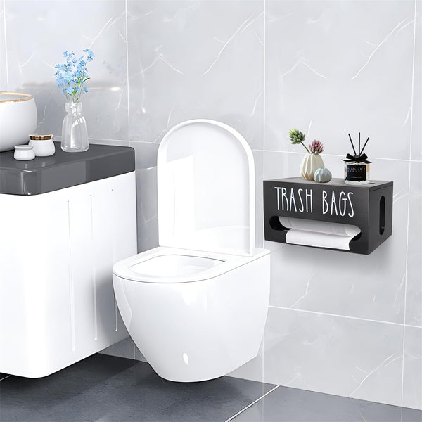 Trash Bag Dispenser Wall Mounted Trash Bag Organizer Portable Plastic Bags AUS