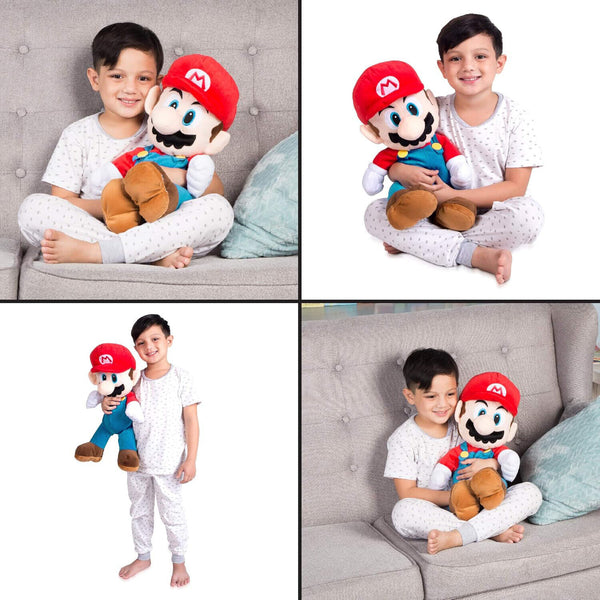 25/43cm Luigi Doll Super Mario Bros Plush Soft Toy Stuffed Animal Teddy