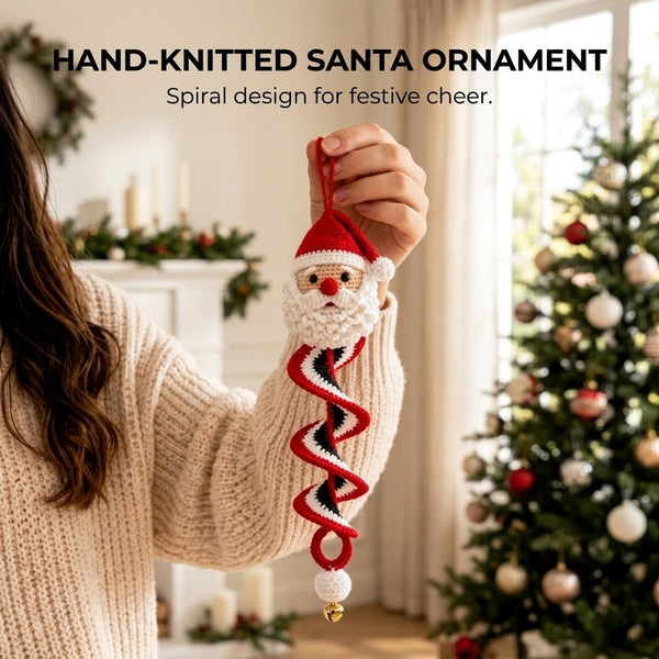 Crochet Christmas Tree Spiral Ornament DIY Kit Christmas Tree Crochet Craft Kit