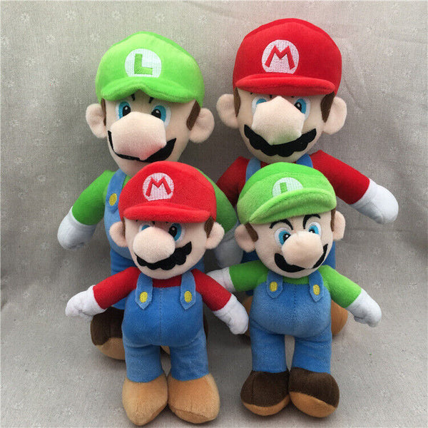 25/43cm Luigi Doll Super Mario Bros Plush Soft Toy Stuffed Animal Teddy
