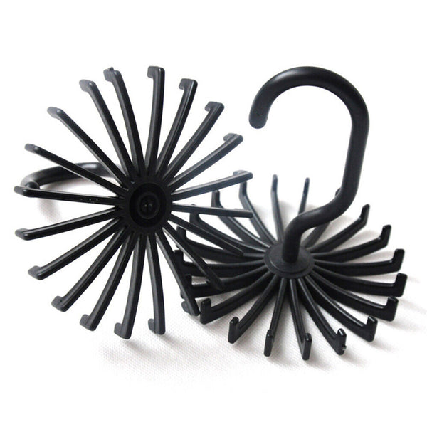 360° Rotating Scarf Rack Tie Belt Storage Holder Hanger Stand Clothes Organiser