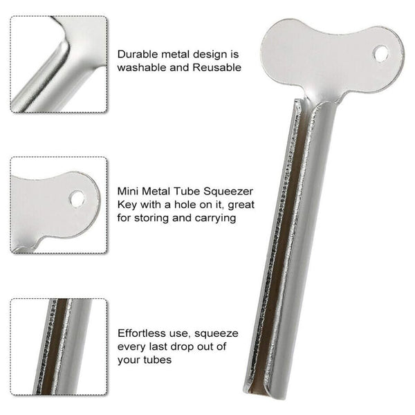 10PCS Stainless Steel Toothpaste Squeezer Tube Roller Dispenser Tool