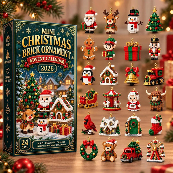Mini Christmas Brick Ornament Advent Calendar 24 Day Unique Buildable Holiday AU