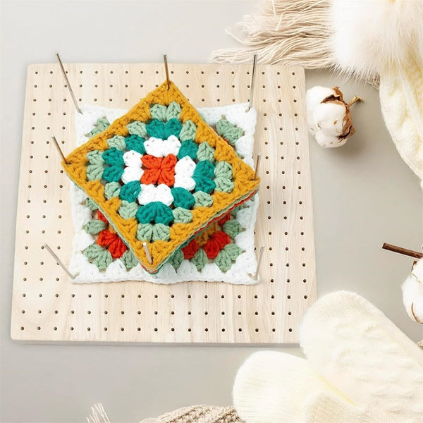 Crochet Blocking Board with 25 Rod Pins for Knitting and Crocheting Tool Kit AUS