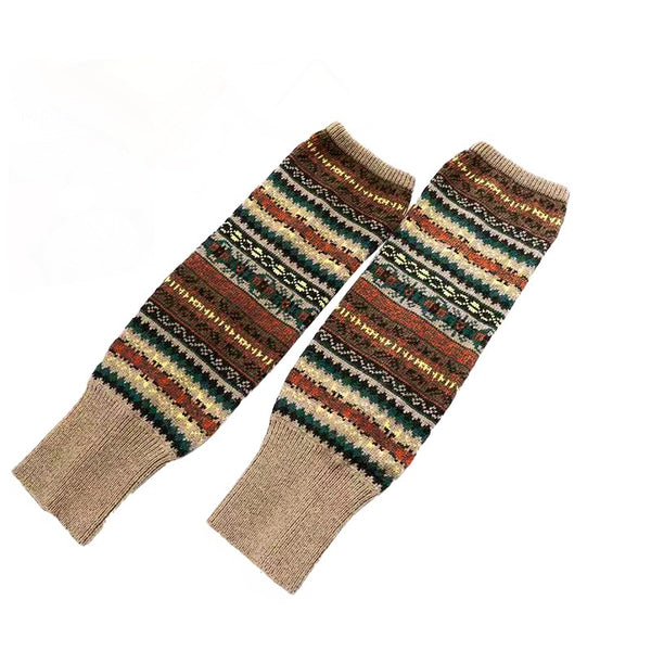 Women’s Winter Knit Leg Warmers – Soft Knee High Boot Socks