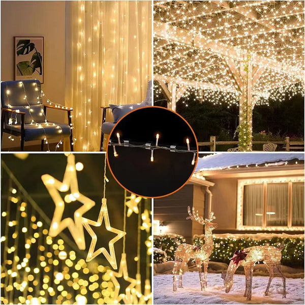 50PCS LED Fairy Lights Steel Gutter Hooks Metal Clips Christmas Party Clip TOOL
