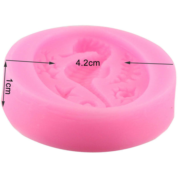 Sea Shell Seahorse Silicone Fondant Mould Cake Craft Starfish Icing Baking Mold