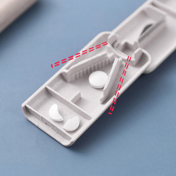 Pill Cutter Medicine Box Splitter Grinder Crusher Storage Case Portable pills