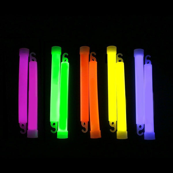 5X Glow Sticks 6 Inches Hook Glowsticks Lanyard Poi Party Glow in the dark Decor
