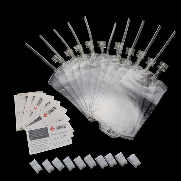 Reusable IV Blood Bags Halloween Haunted House Energy Drink Container AU