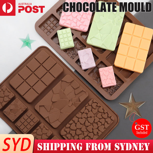 Cake Bake Cook Silicone Mold Bar Break Apart Choc Block Ice Tray Chocolate Mould