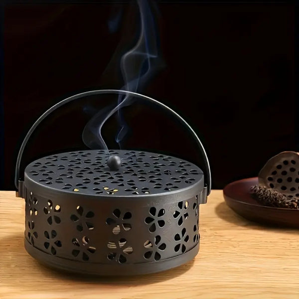Metal Mosquito Coil Holder Iron Burner Mozzie Repellent Stand Outdoor