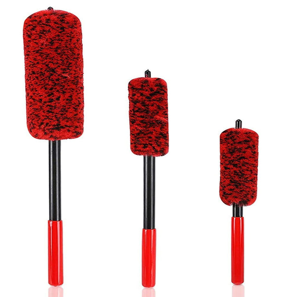 6X Car Wheel Rim Cleaning Kit Woolies Super Plush Soft Alloy Wheel Clean Brushes