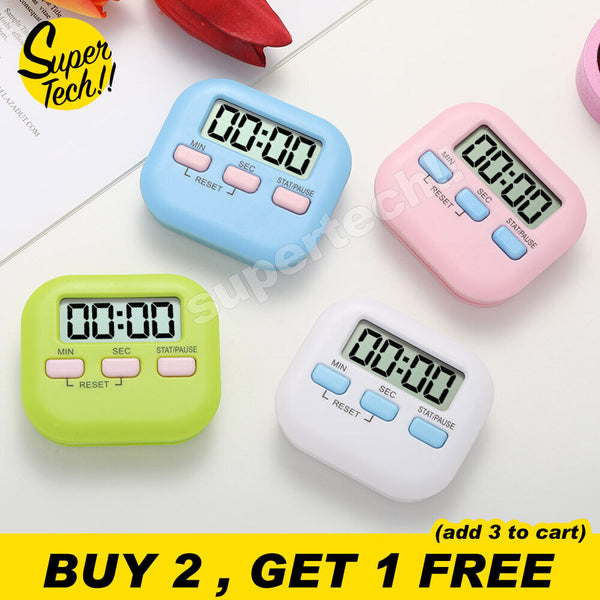 Kitchen Timer Digital Alarm Count Down Sport Clock Egg Cook Stick 99min Magnetic