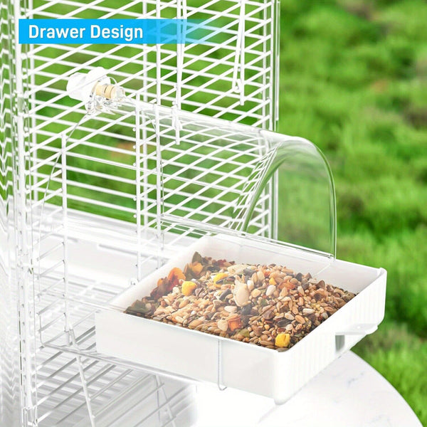 Bird Water Bath Tub For Pet Cage Hanging Bowl Parrot Birdbath Pet Cleaning