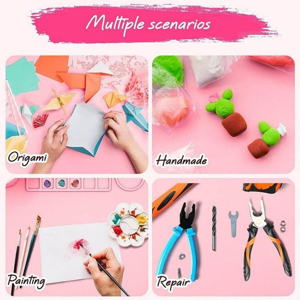 Non-Stick Silicone Drawing Board Pigment Palette Silicone Painting Mat Clay Mat