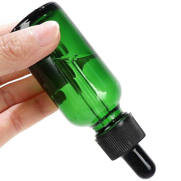 50ml Green Glass Liquid Dropper Reagent Eye Pipette Essential Oils Bottle
