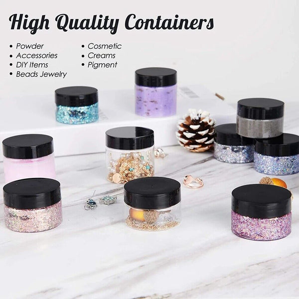50pcs 10g Sample Bottle Cosmetic Makeup Jar Pot Face Cream Lip Balm Containers