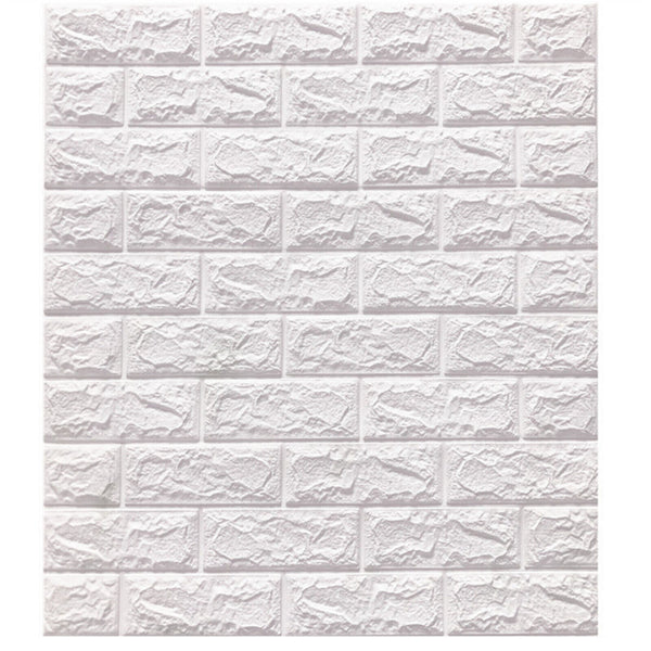 20PCS 3D Wallpaper Wall Panels Self Adhesive Brick Waterproof Stickers 70*77CM