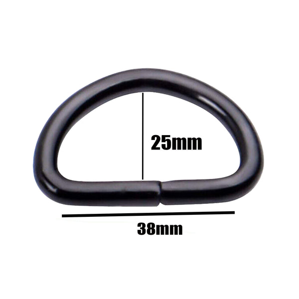 10PCS D Ring Metal Buckle D-ringes Strap Loop Webbing Strapping Ring 20MM/25MM