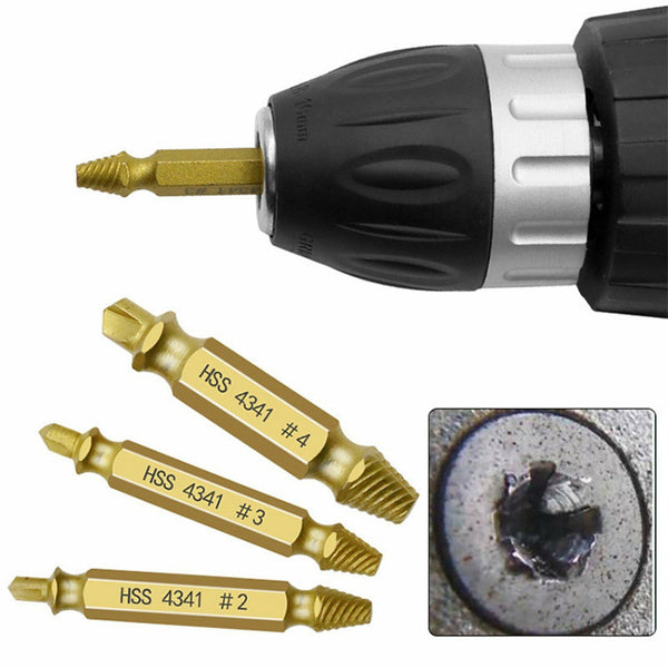 6pcs Damaged Screw Extractor Speed Out Drill Bits Tool Set Broken Bolt Remover