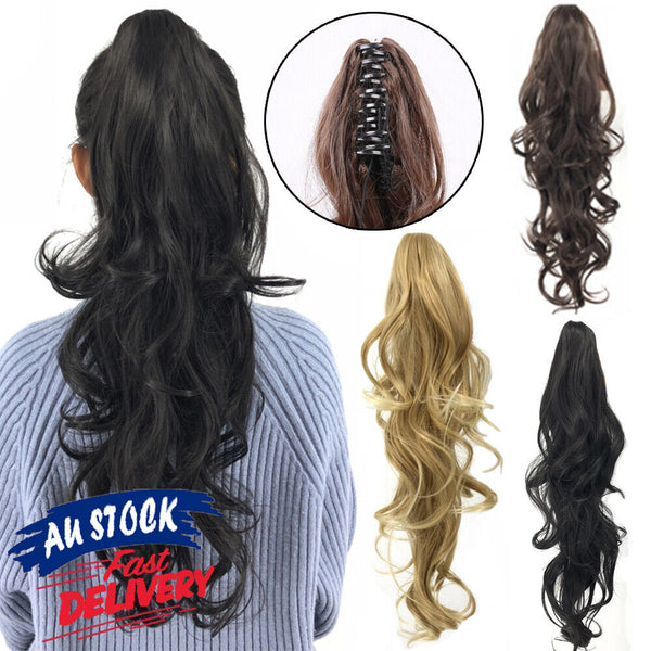 Tail Hair Pony Thick In Ponytail Hair Extensions Clip On Human Piece Claw As