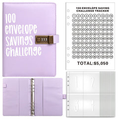 100 Days-Envelope Saving Money Book Budget Savings Challenge Binder with Lock