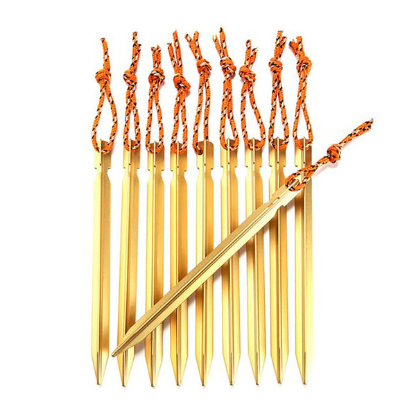 8PCS 18cm Aluminum Alloy Outdoor Camping Trip Tent Peg Christmas Gift Tools AU
