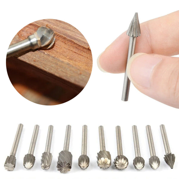 20pcs 3mm Solid Carbide Burrs Set for Rotary Tool Drill Die Carving Accessories