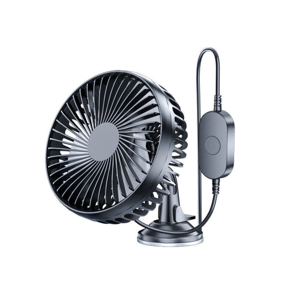 12V Car Fan Portable USB Vehicle Truck 360° Rotatable Auto Cooling Cooler Fan
