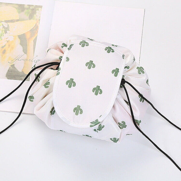 Lazy Cosmetic Bag Printing Drawstring Makeup case Storage Bag Portable Travel AU