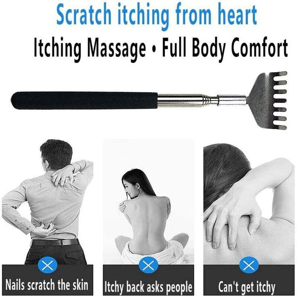 2x Extendable Back Scratcher Metal Claw Telescoping Backscratcher Massager AU