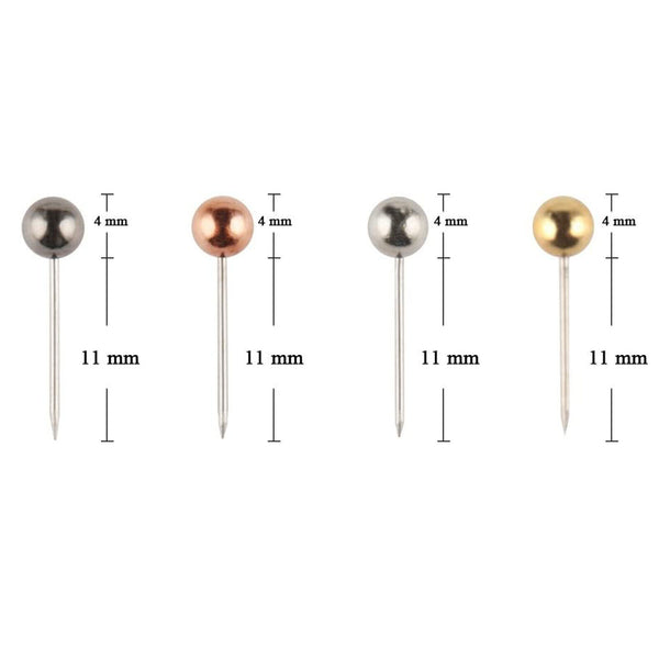 800Pcs Map Push Pins Map Tacks Round Head Tacks Steel Points Assorted Colour AUS