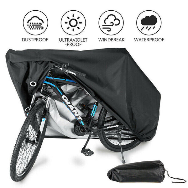 Waterproof Bicycle Cover Outdoor Bike Storage Cover UV Dust Protection for 2 Bikes