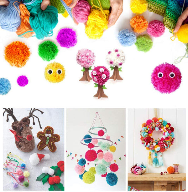 4 Sizes Knitting Loom Wool Tools Ball Weaver Needle Pompom Maker Pompom Maker