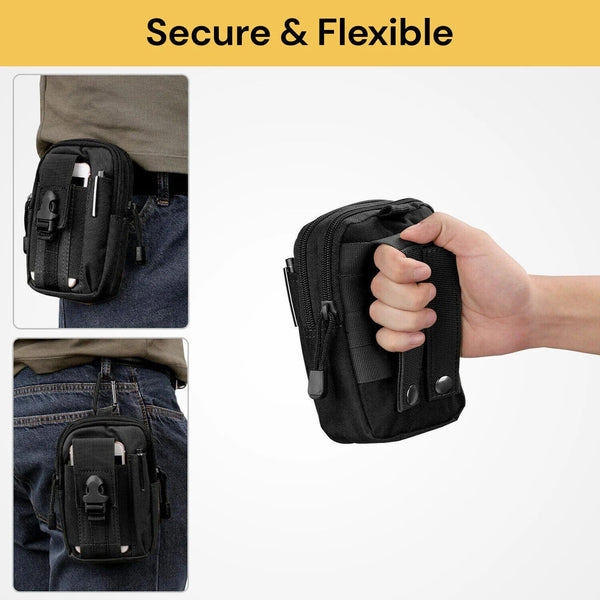 Universal Tactical Mobile Phone Belt Pack Bag Molle Waist Military Holster Pouch