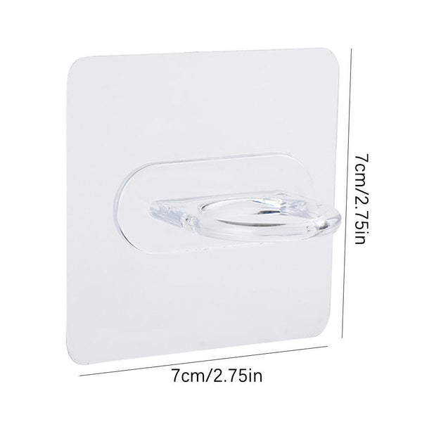 20PCS Adhesive Hook Clips Shelf Support Holders Transparent No Drill Wall Hooks