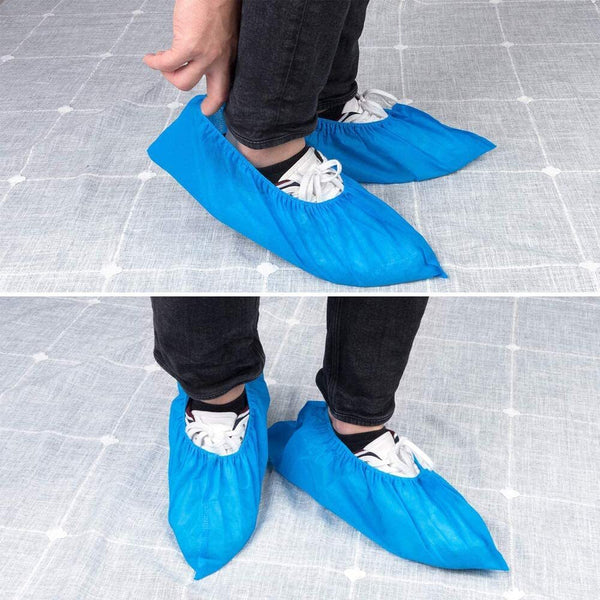 100PCS Disposable Non-Woven Shoe Covers Anti-Slip Protective Overshoes