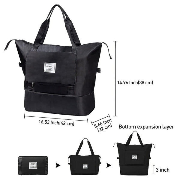 Foldable Travel Bag Unisex Lightweight Large Capacity Folding Duffel Travel Bag
