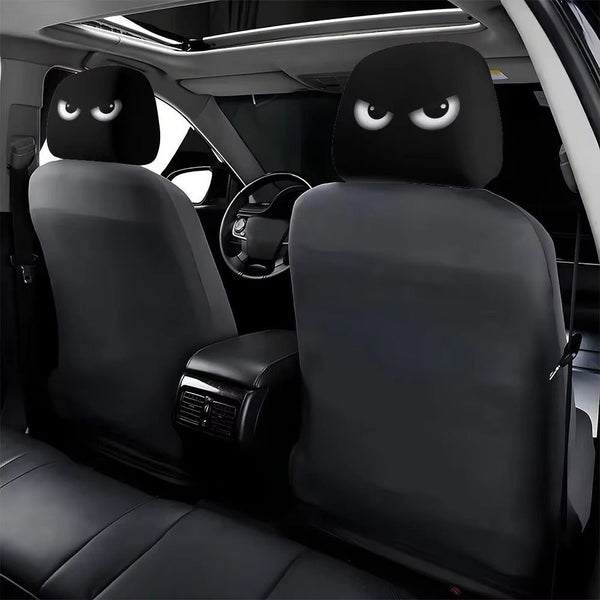 2PCS Funny Face Expressions Car Headrest Covers Automobile Interior