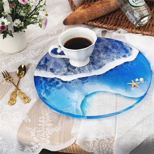 Resin Casting Mold Silicone Jewelry Agate Making Mould Tool Craft Round Coaster