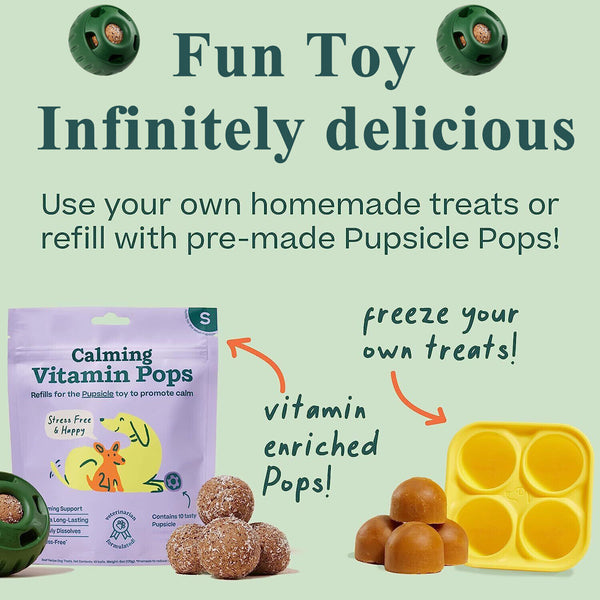 Dog Feeding Toy Woof Long-Lasting Dog Toy with Treat Tray Mold Pet Pupsicle Up